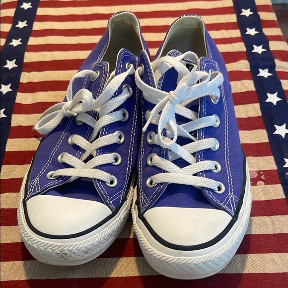 Converse Alm Star Purple & White Canvas Sneakers, unisex, men’s 6.5, women’s 8.5 - Picture 3 of 5